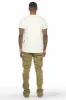 Alpine Olive Stacked Flare Cargo Pant sold by Rockstar Original