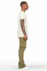 Alpine Olive Stacked Flare Cargo Pant sold by Rockstar Original