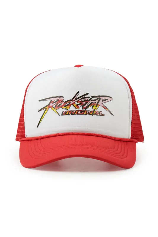 Kalliope White/Red Trucker Hat sold by Rockstar Original