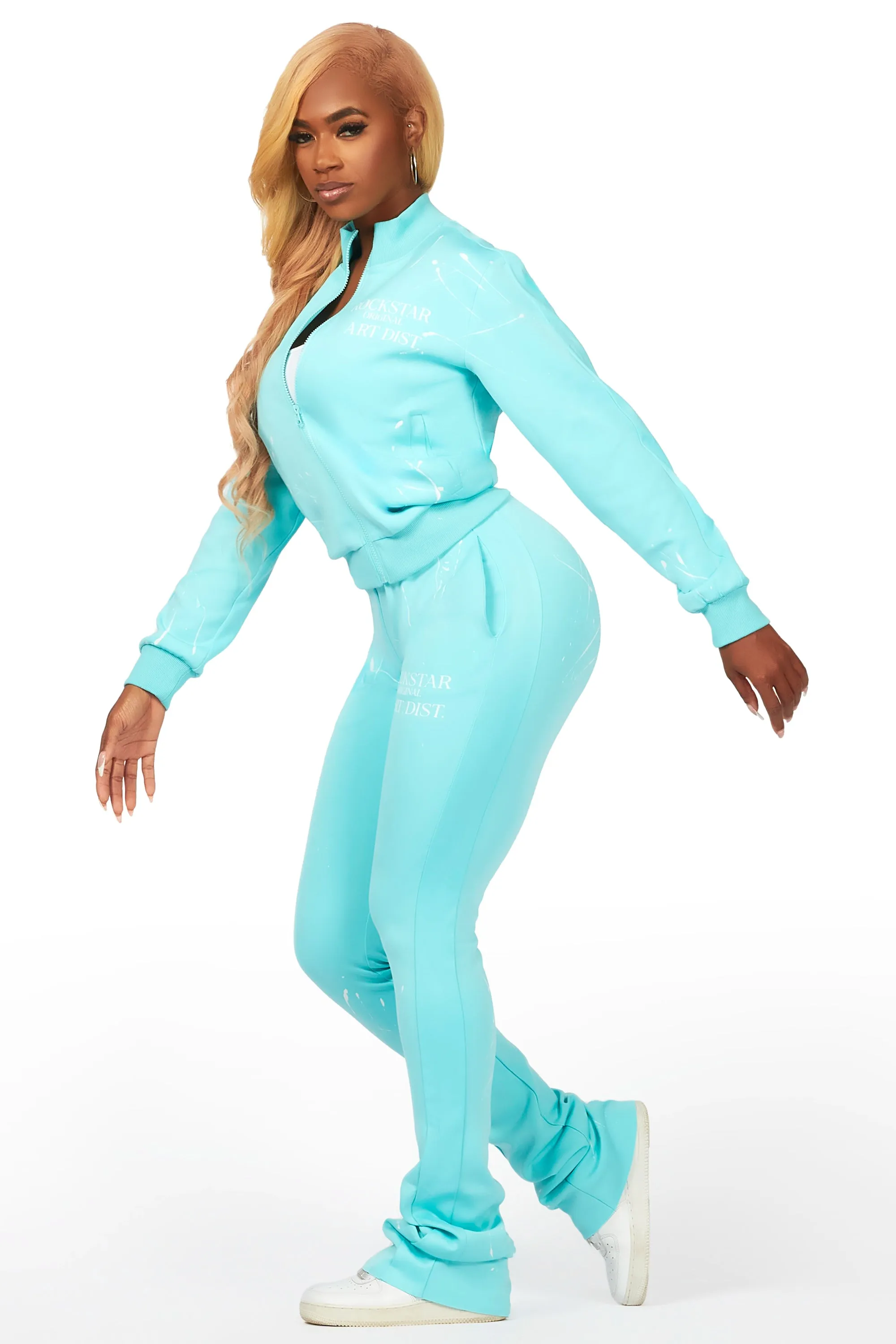 Joelle 2.0 Blue Drippy Tricot Super Stacked Trackset sold by Rockstar Original product image thumbnail 3