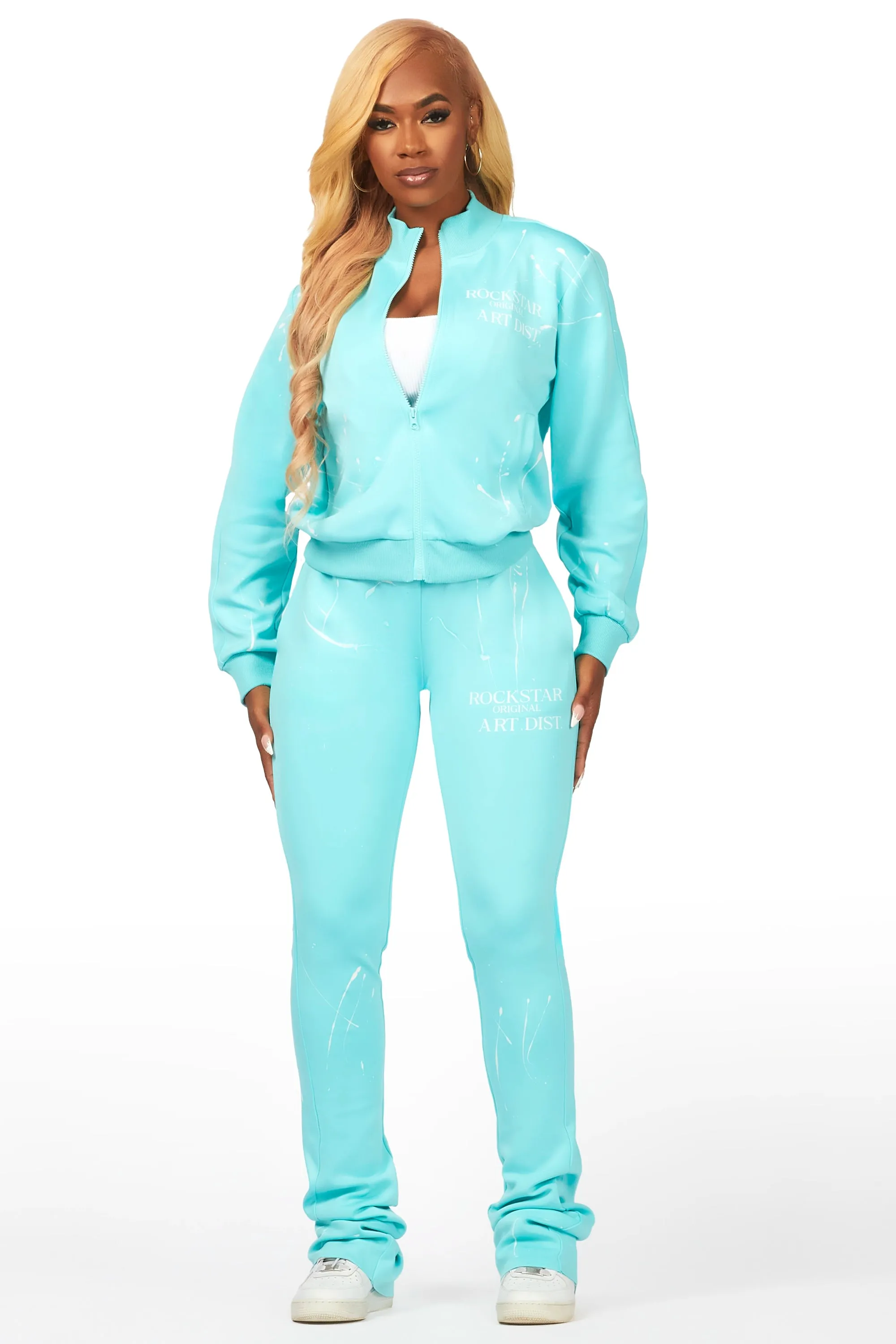 Joelle 2.0 Blue Drippy Tricot Super Stacked Trackset sold by Rockstar Original product image thumbnail 2