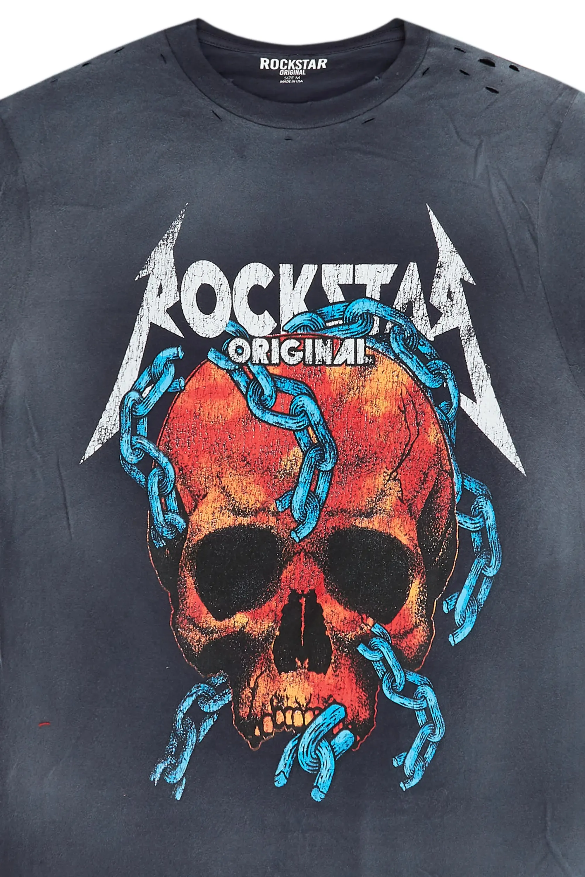 Clester Navy Graphic T-Shirt sold by Rockstar Original product image thumbnail 3