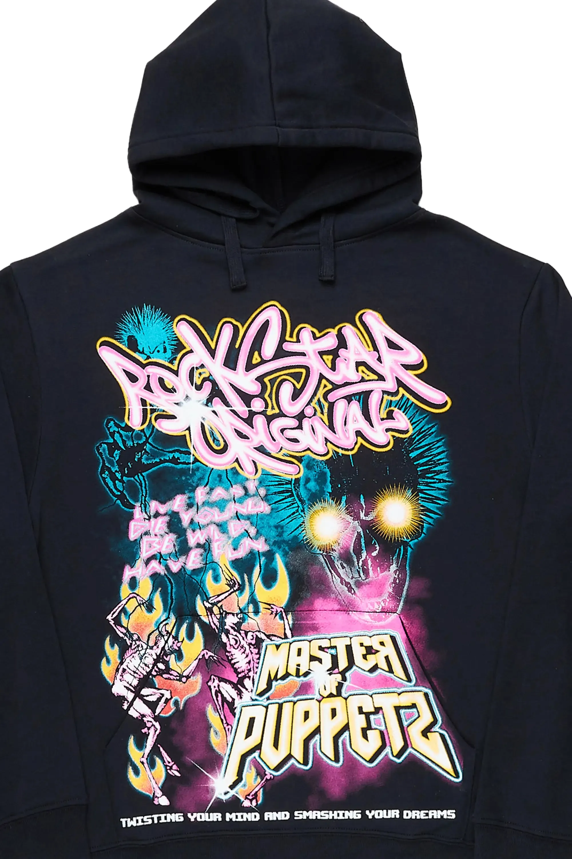 Puppet Black Oversized Hoodie sold by Rockstar Original product image thumbnail 2