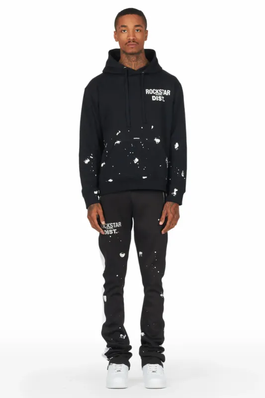 Raffer Black Hoodie/Track Pant Stacked Flare Track Set sold by Rockstar Original