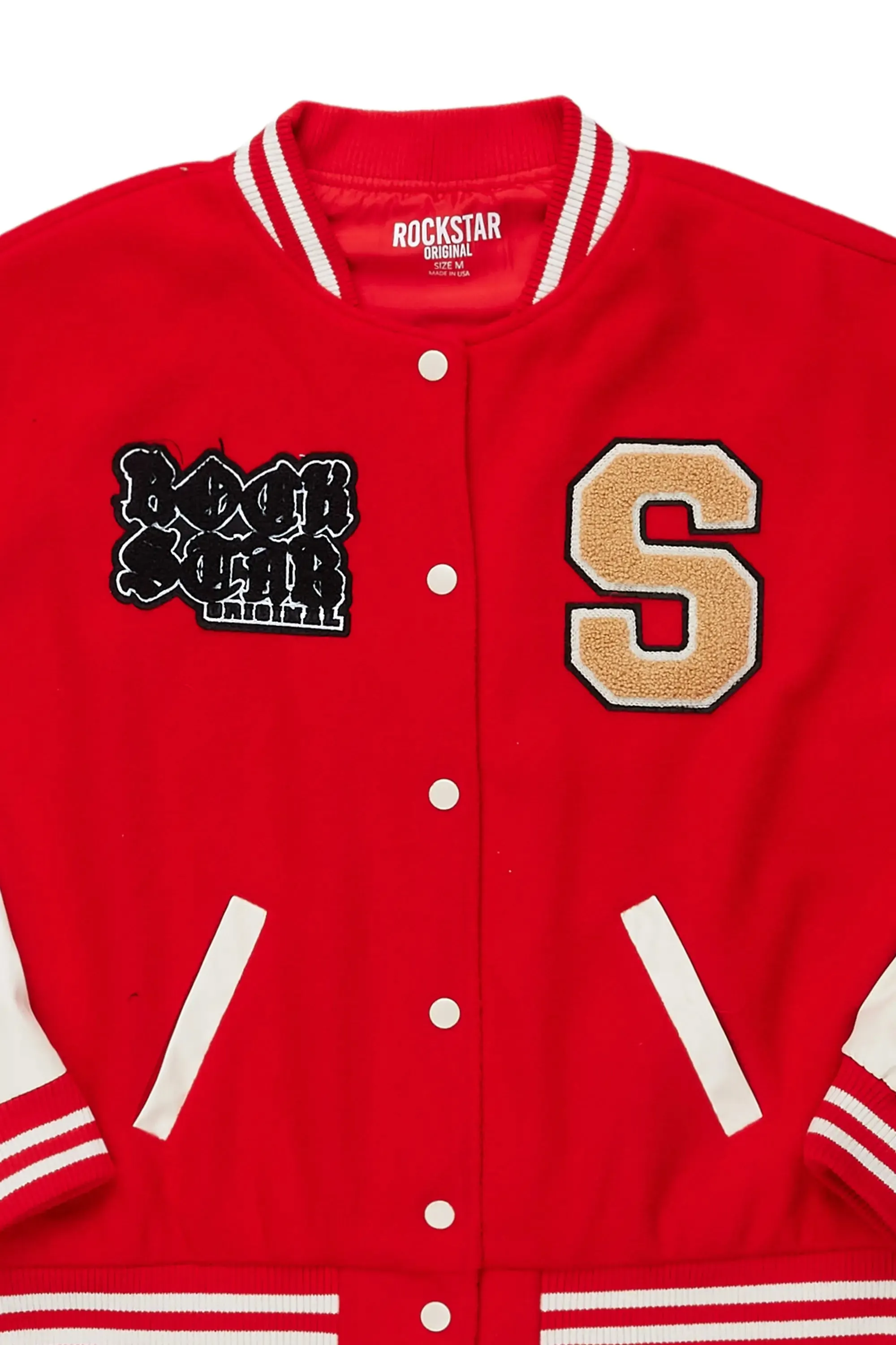 Cori Red Varsity Jacket sold by Rockstar Original product image thumbnail 3