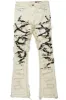 Kaito Beige Painter Stacked Flare Jean sold by Rockstar Original