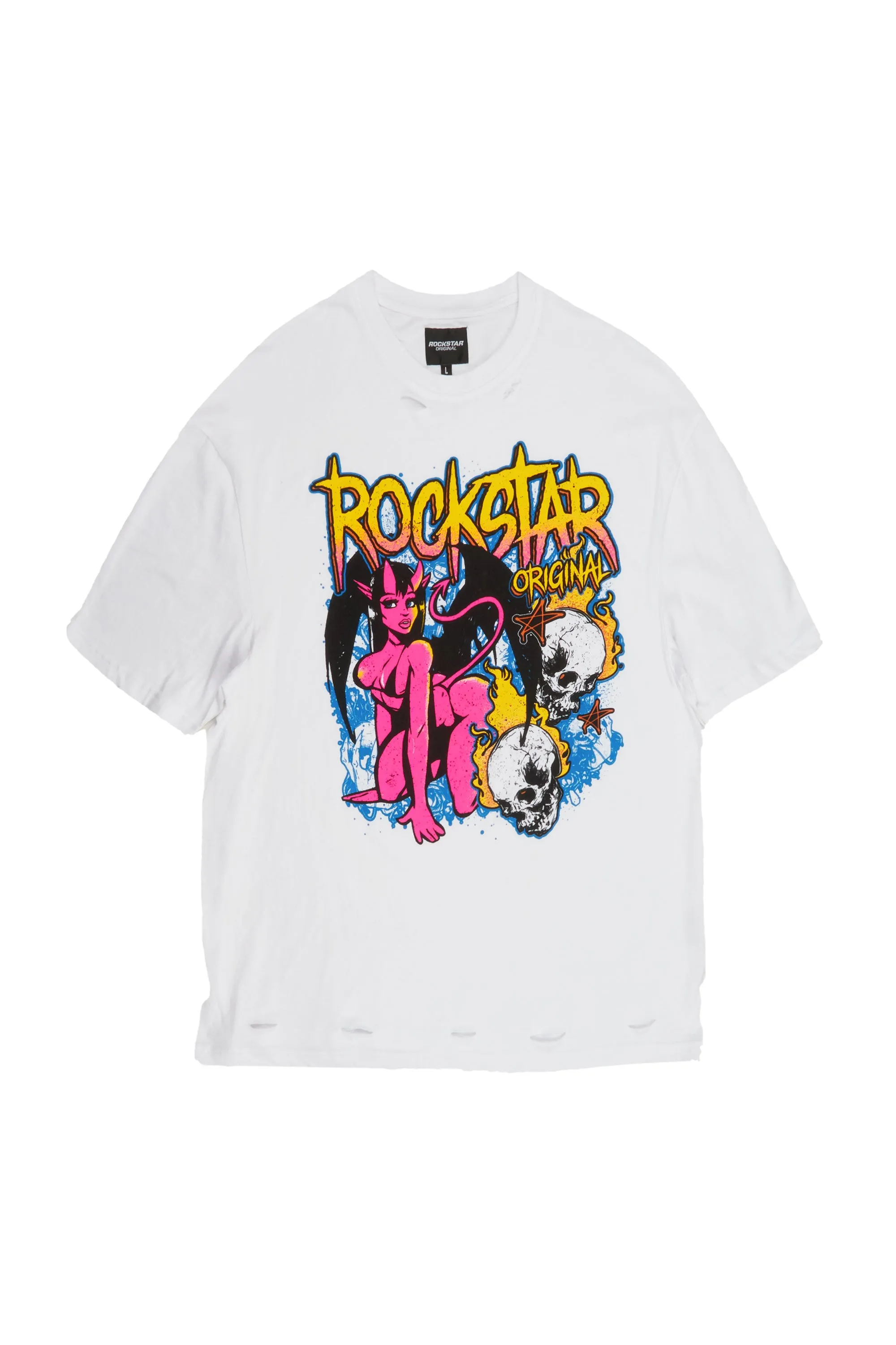 Overdoz Off White Oversized Graphic T-Shirt sold by Rockstar Original