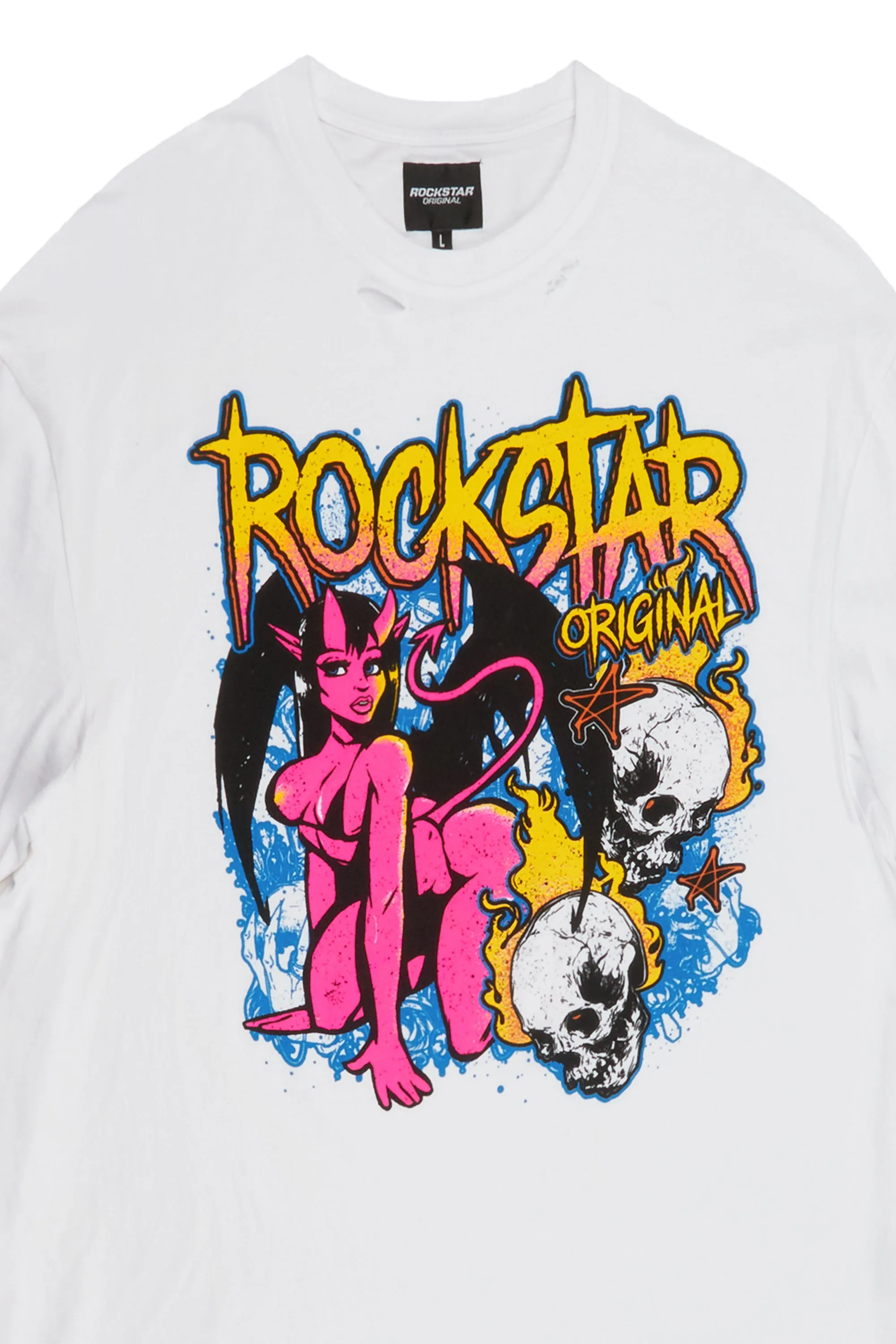Overdoz Off White Oversized Graphic T-Shirt sold by Rockstar Original product image thumbnail 2