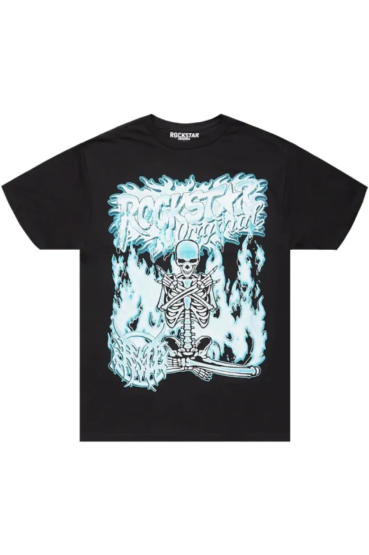 Indira Black Oversized T-Shirt sold by Rockstar Original