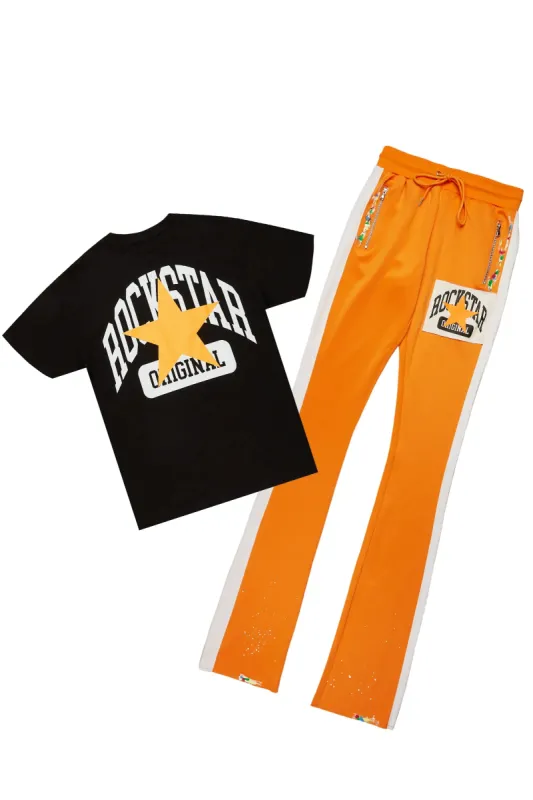 Dash Black/Orange T-Shirt/Super Stacked Flare Track Set sold by Rockstar Original