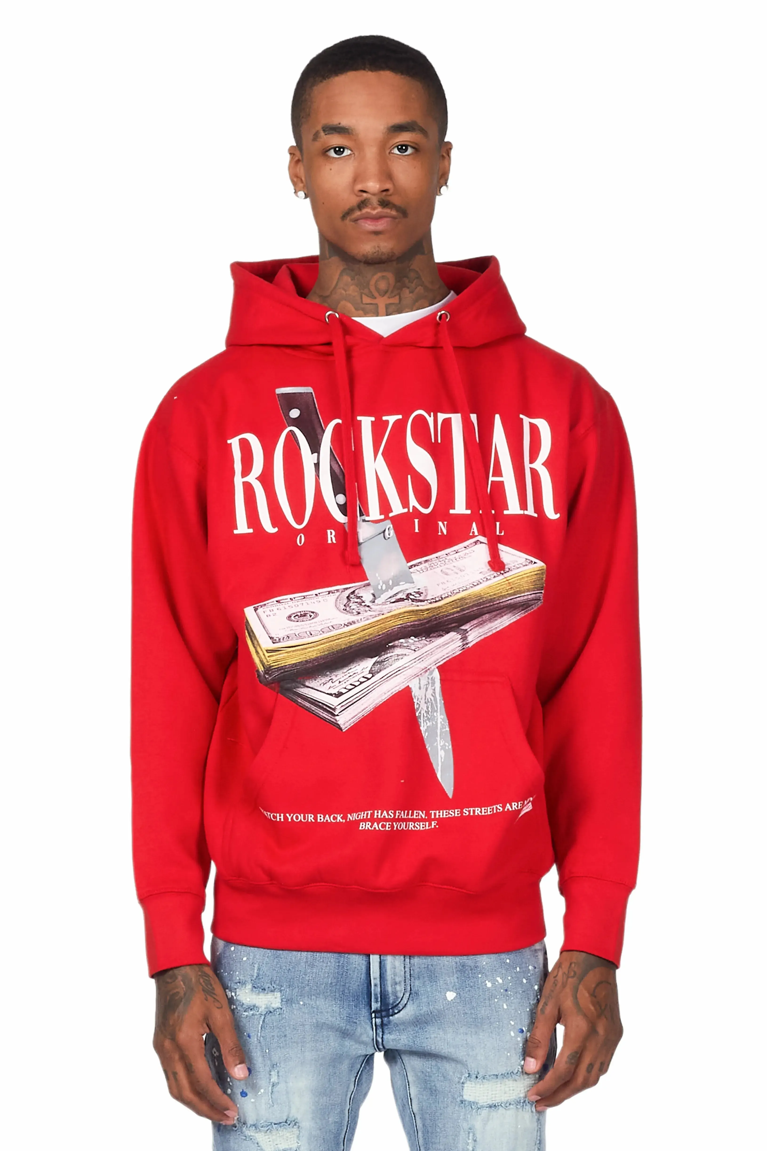 Dayte Nite Red Graphic Hoodie sold by Rockstar Original
