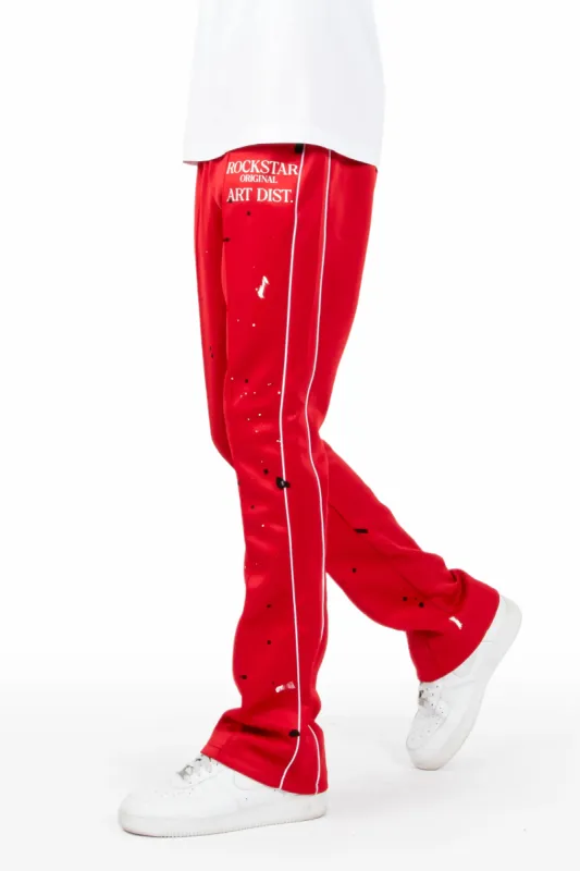 Jaco Red Stacked Flare Pant sold by Rockstar Original