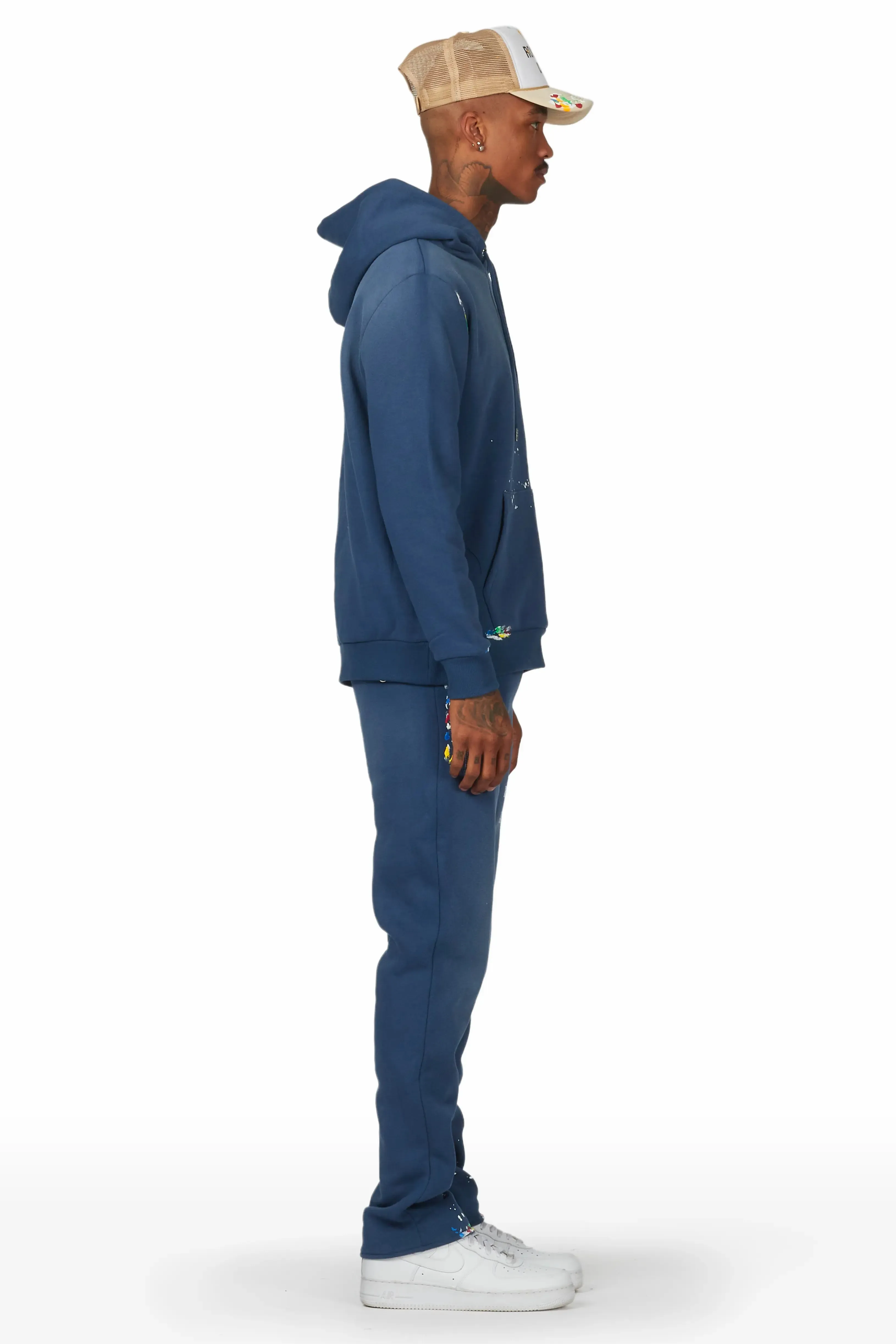 Rockstar Art Dist. Navy Hoodie Slim Fit Pant Set sold by Rockstar Original product image thumbnail 4