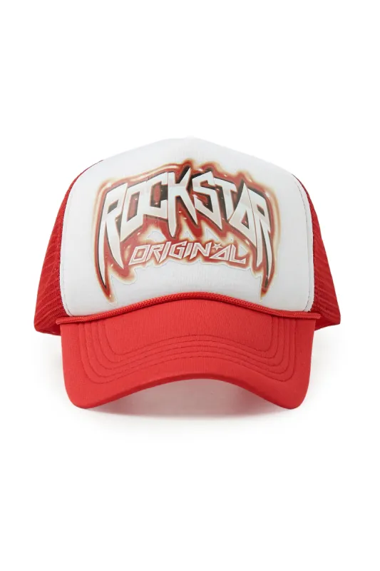 Gangsta White/Red Trucker Hat sold by Rockstar Original