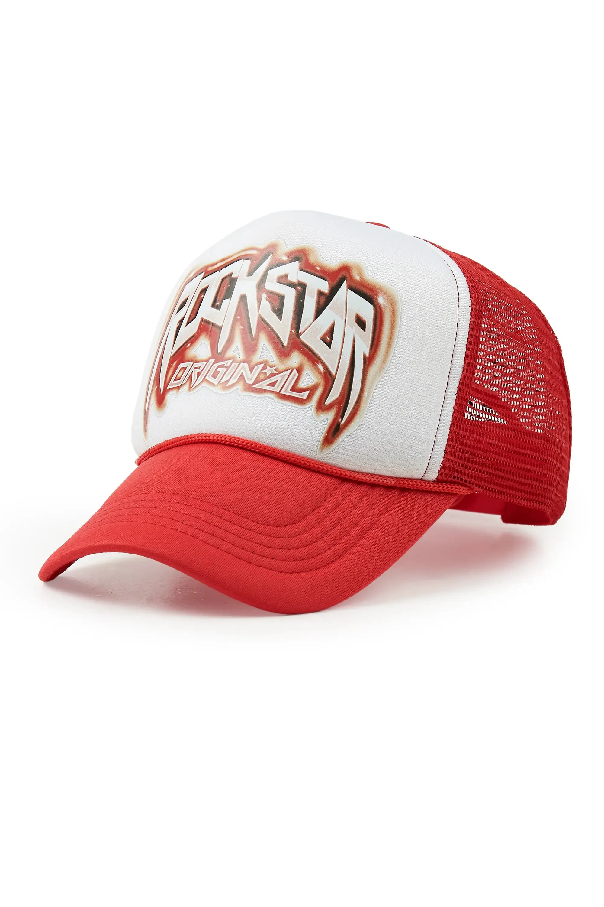Gangsta White/Red Trucker Hat sold by Rockstar Original product image thumbnail 2
