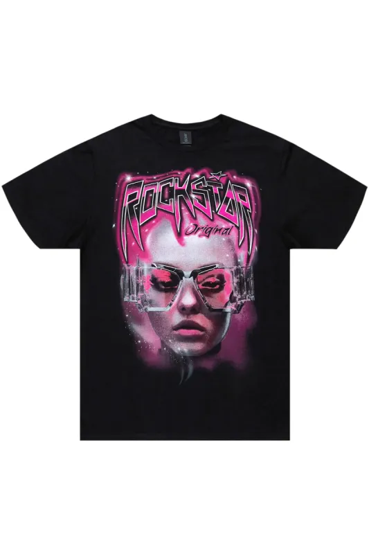 Kinai Black Oversized T-Shirt sold by Rockstar Original