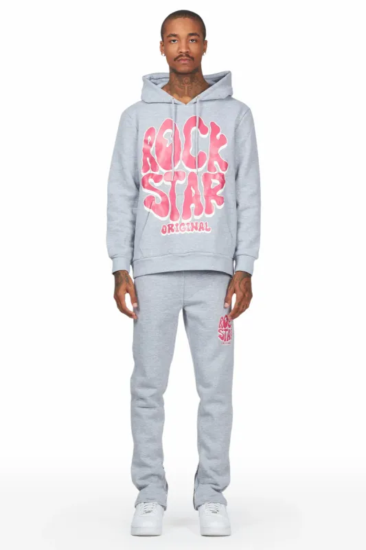 Warblen Grey/Pink Slim Fit Track Set sold by Rockstar Original