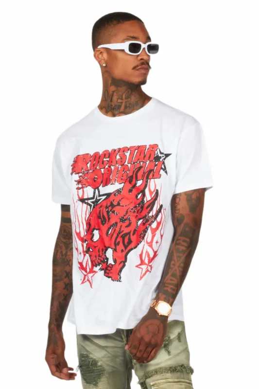 Smitty White/Red Graphic T-Shirt sold by Rockstar Original