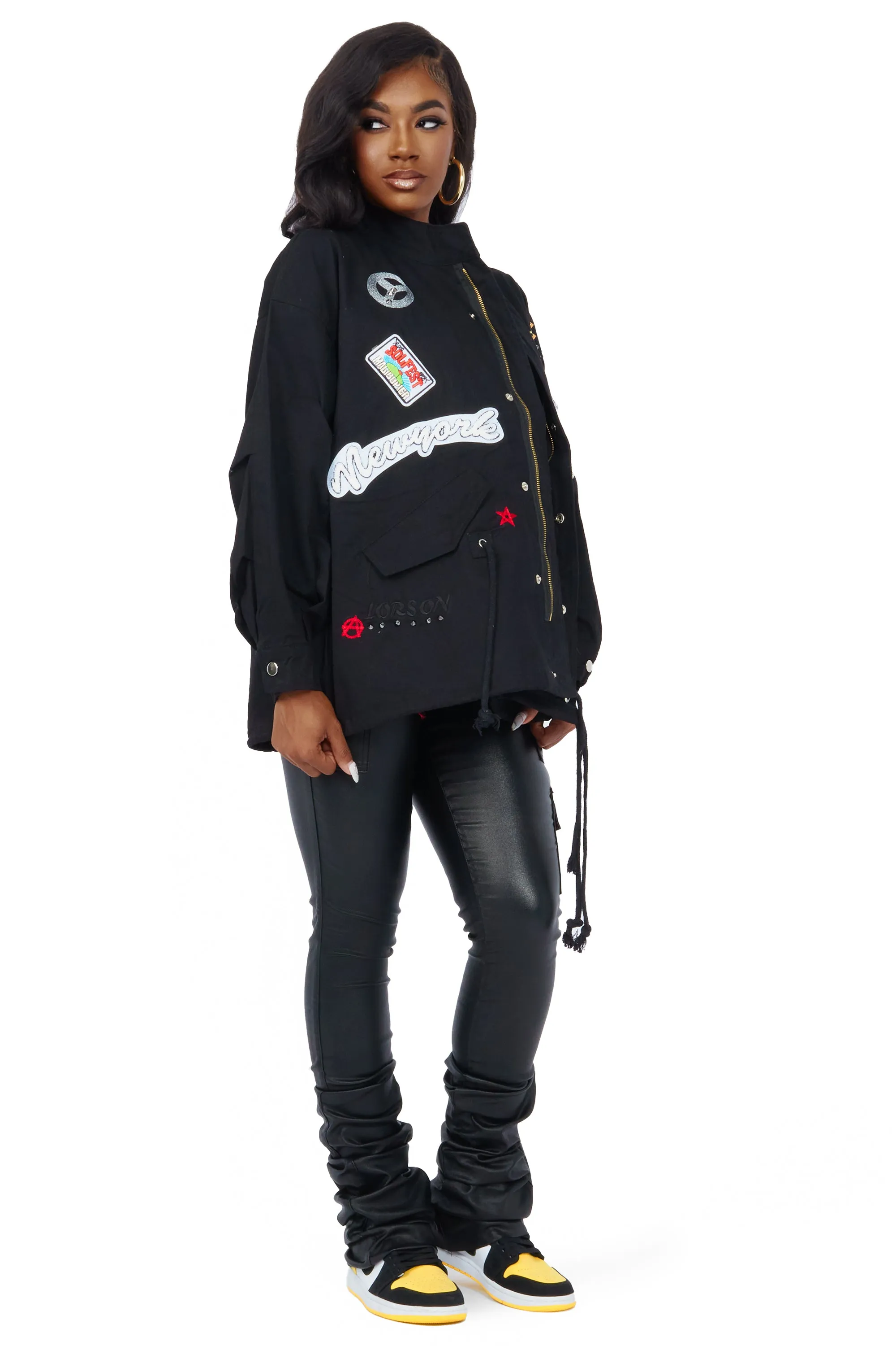 Mezcali Black Oversized Jacket sold by Rockstar Original product image thumbnail 3