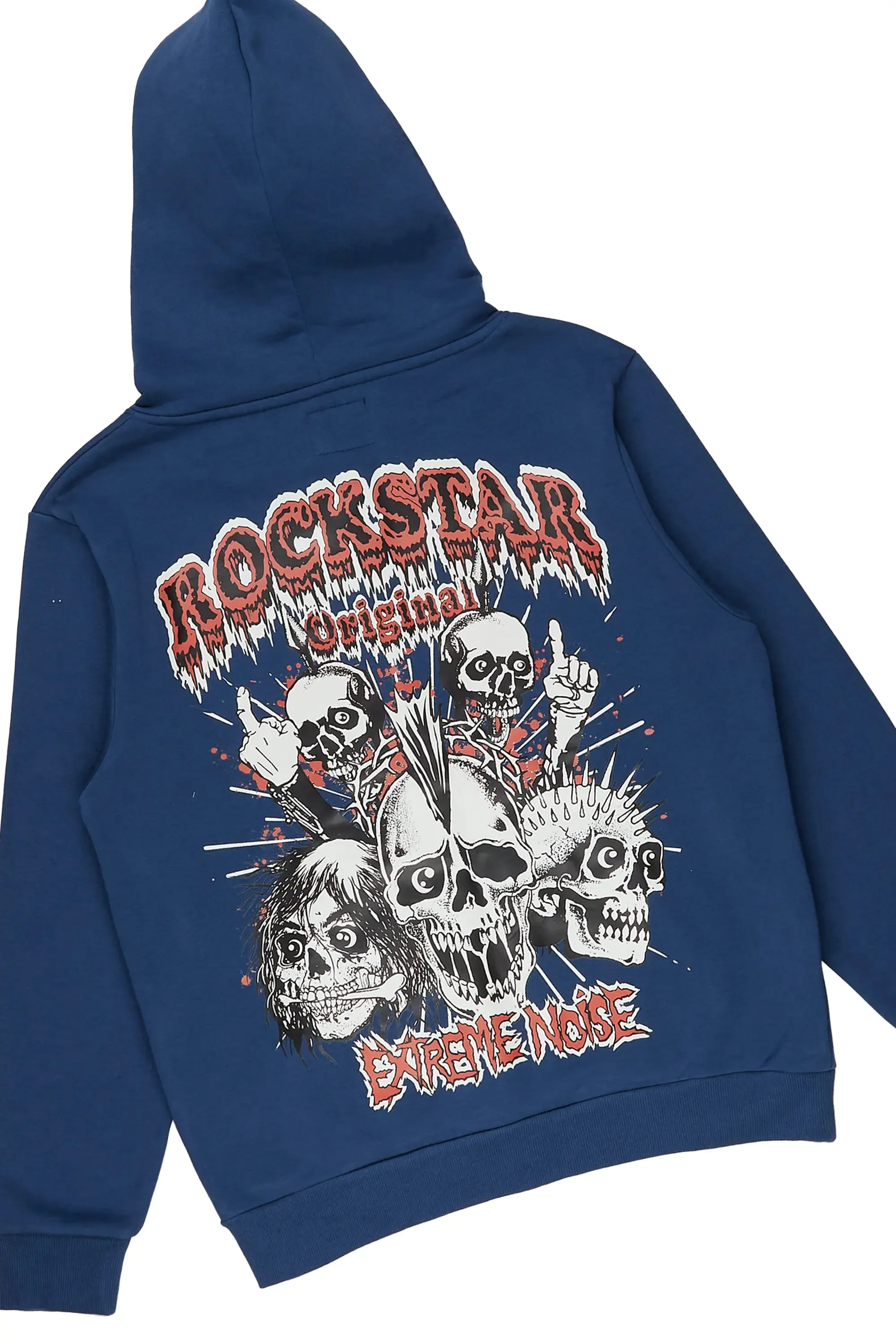 Tabor Navy Graphic Hoodie/Stacked Flare Pant Track Set sold by Rockstar Original product image thumbnail 5