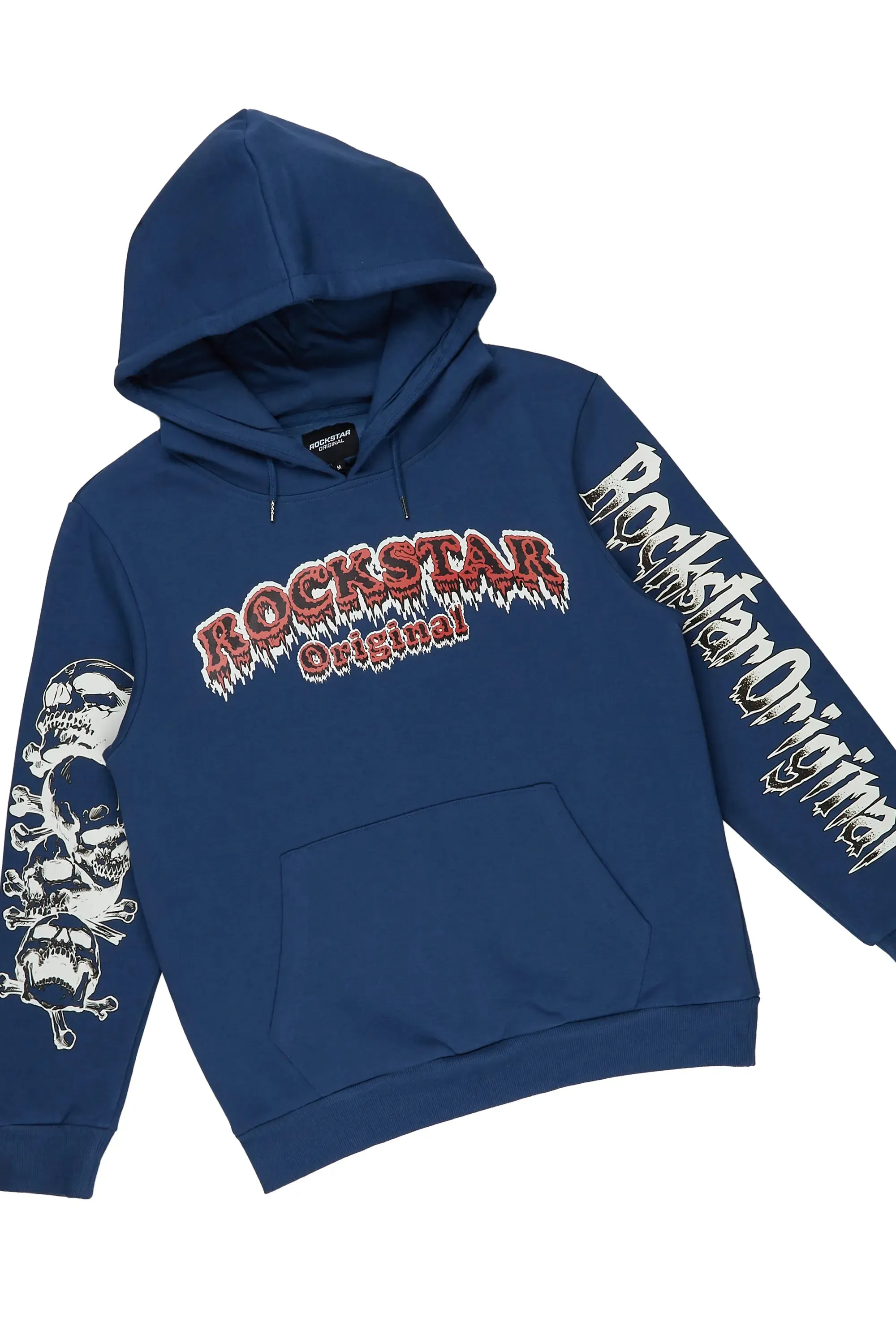 Tabor Navy Graphic Hoodie/Stacked Flare Pant Track Set sold by Rockstar Original product image thumbnail 4