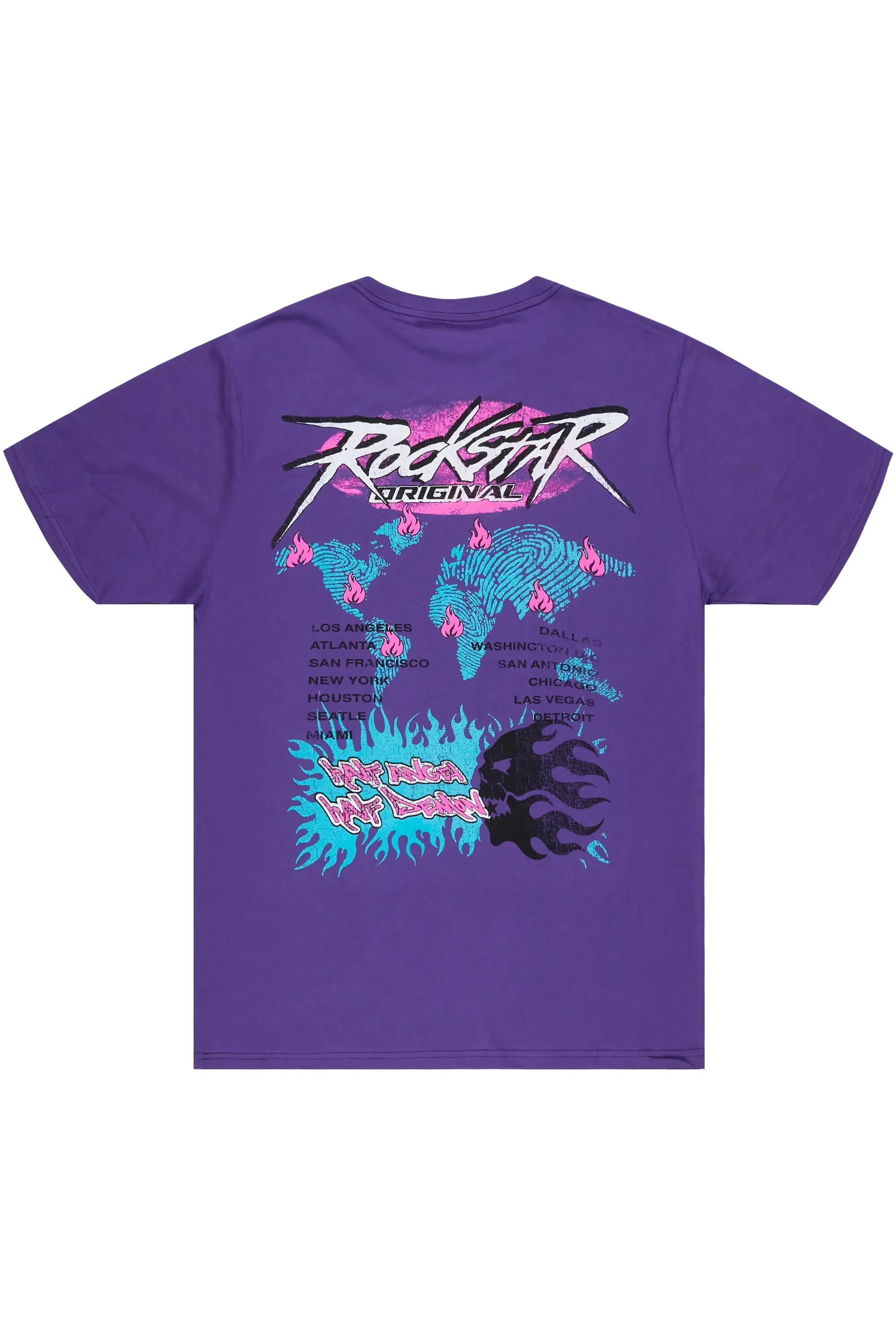 Latasha Purple Oversized T-Shirt sold by Rockstar Original product image thumbnail 3