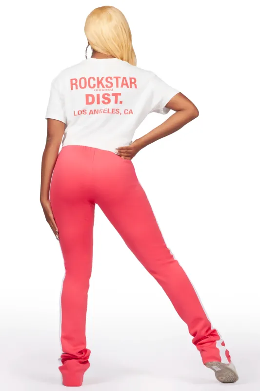 Atlanty White/Hot Pink T-Shirt Trackset sold by Rockstar Original