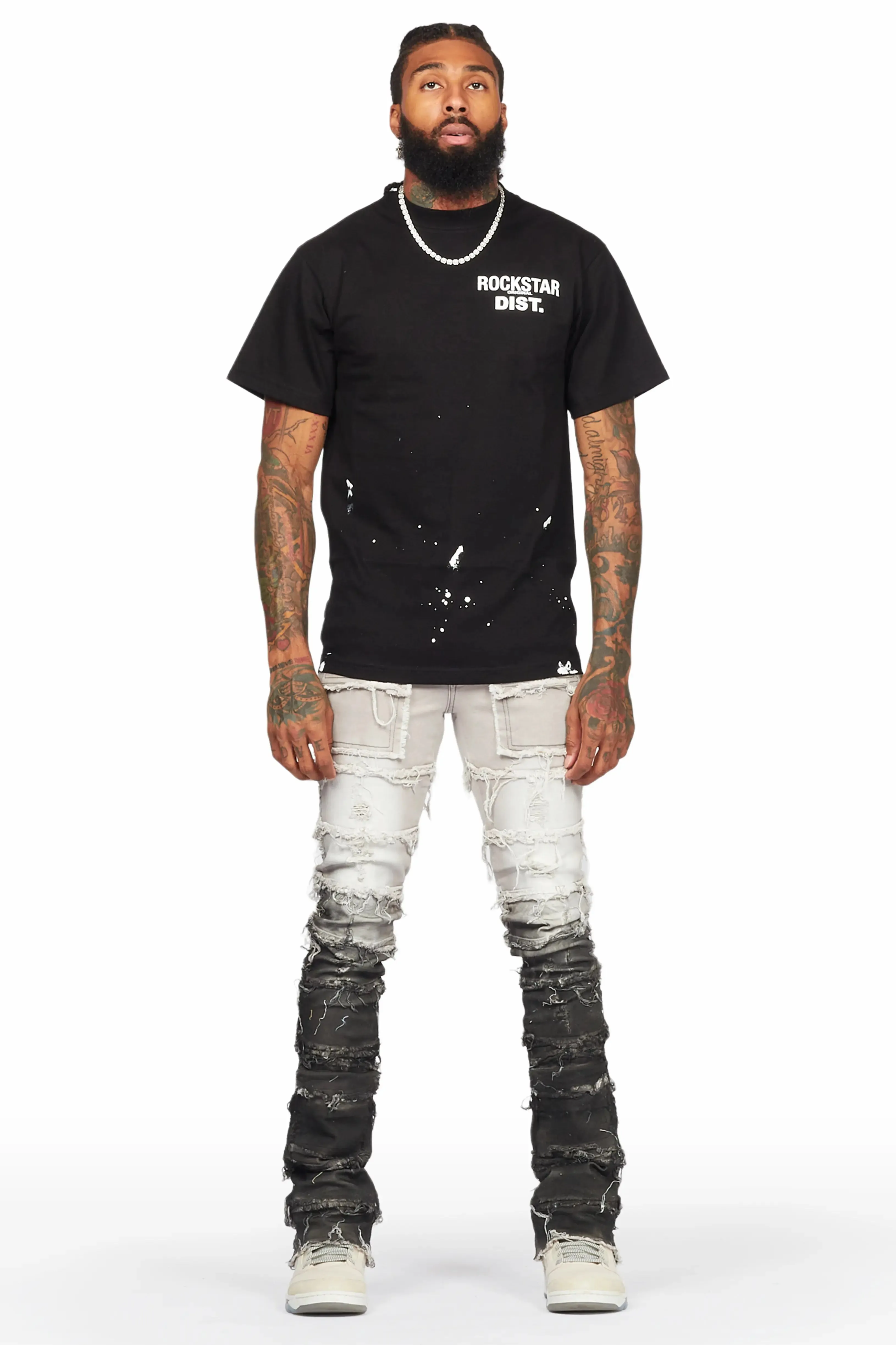 Mads Grey Painter Stacked Flare Jean sold by Rockstar Original product image thumbnail 3