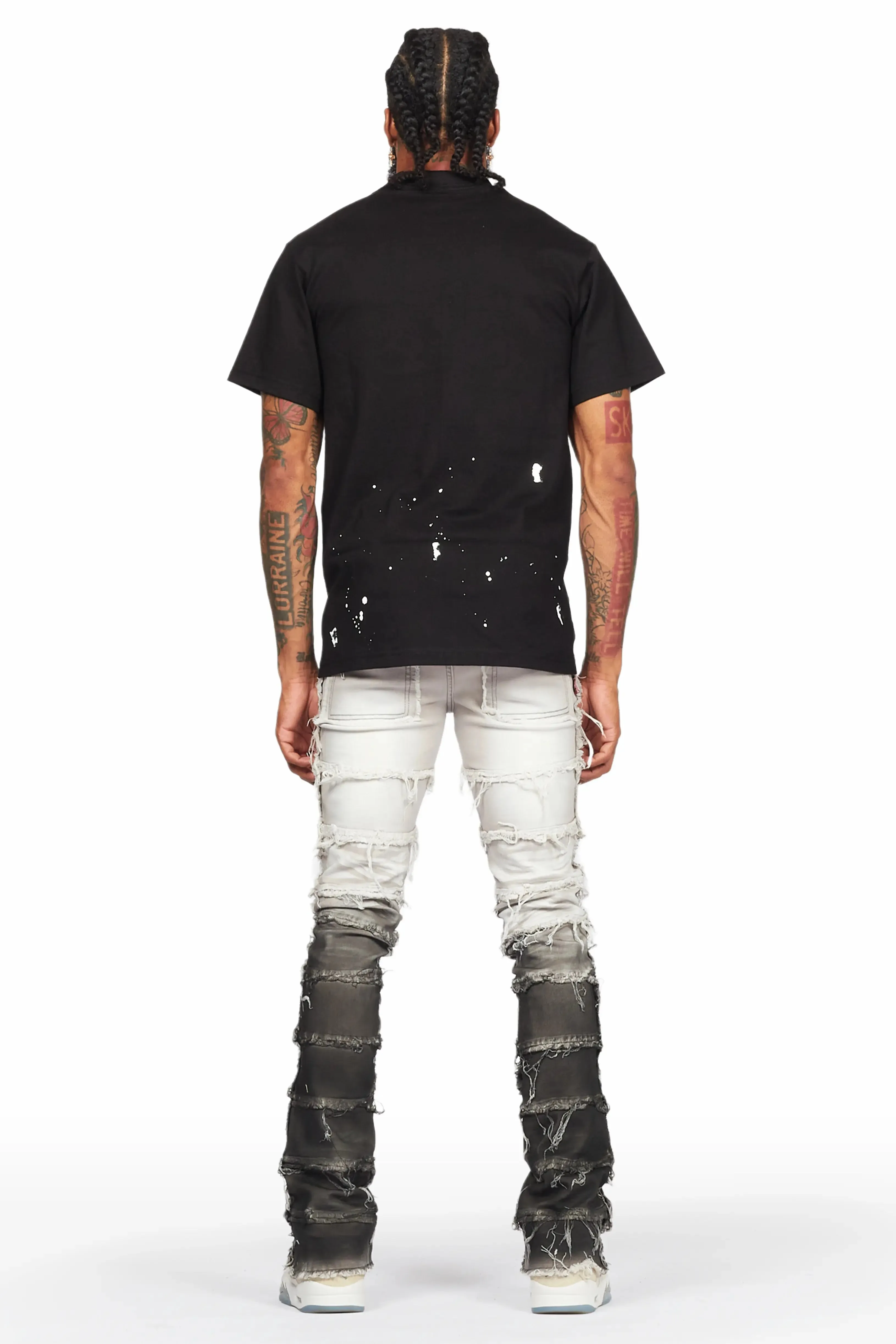 Mads Grey Painter Stacked Flare Jean sold by Rockstar Original product image thumbnail 5