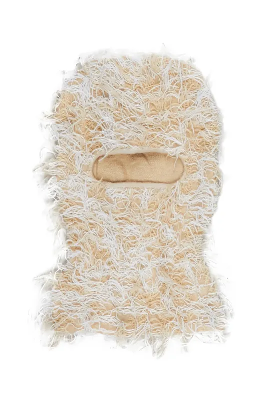 Seantee White/Beige Fuzzy Ski Mask sold by Rockstar Original