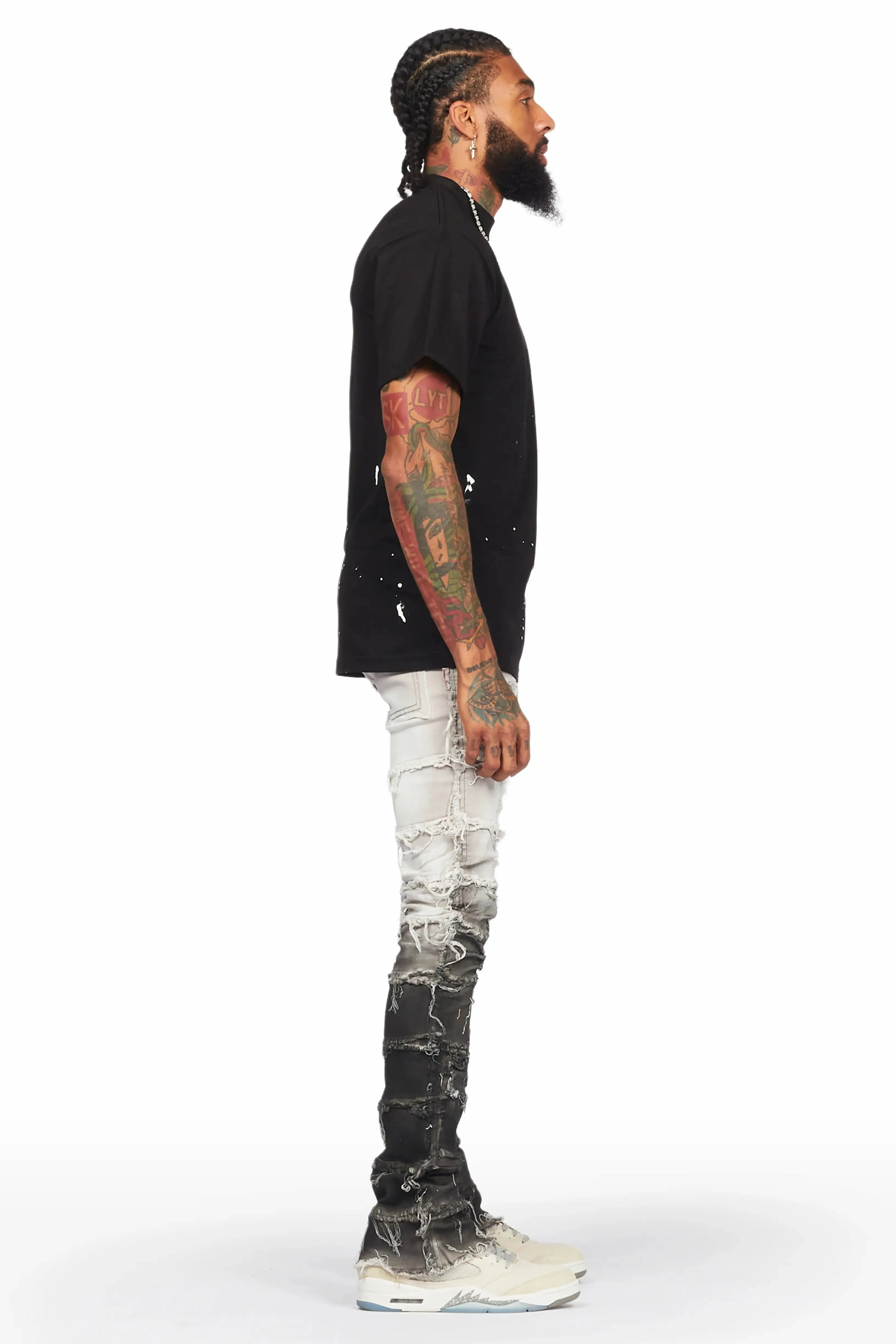Mads Grey Painter Stacked Flare Jean sold by Rockstar Original product image thumbnail 4