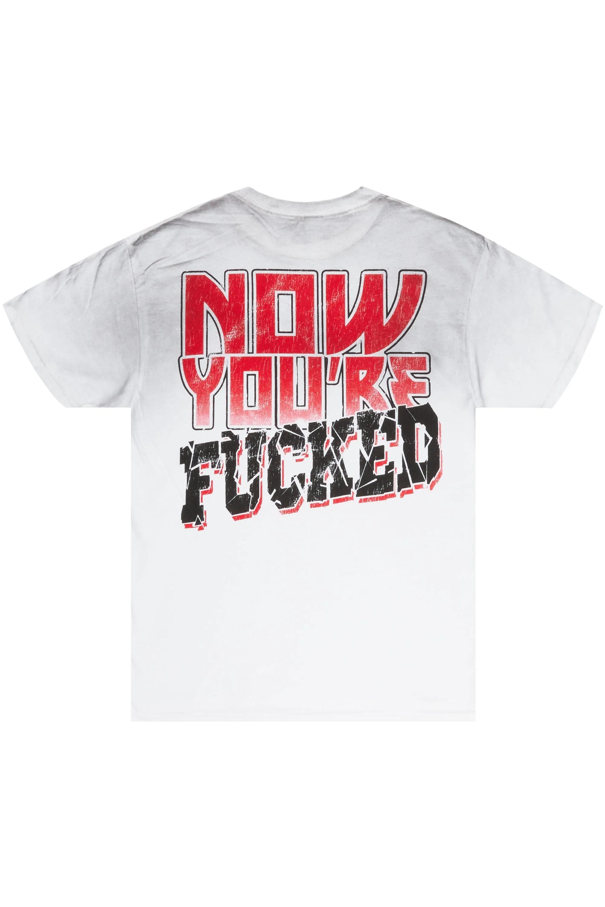 Fuhkt White Graphic T-Shirt sold by Rockstar Original