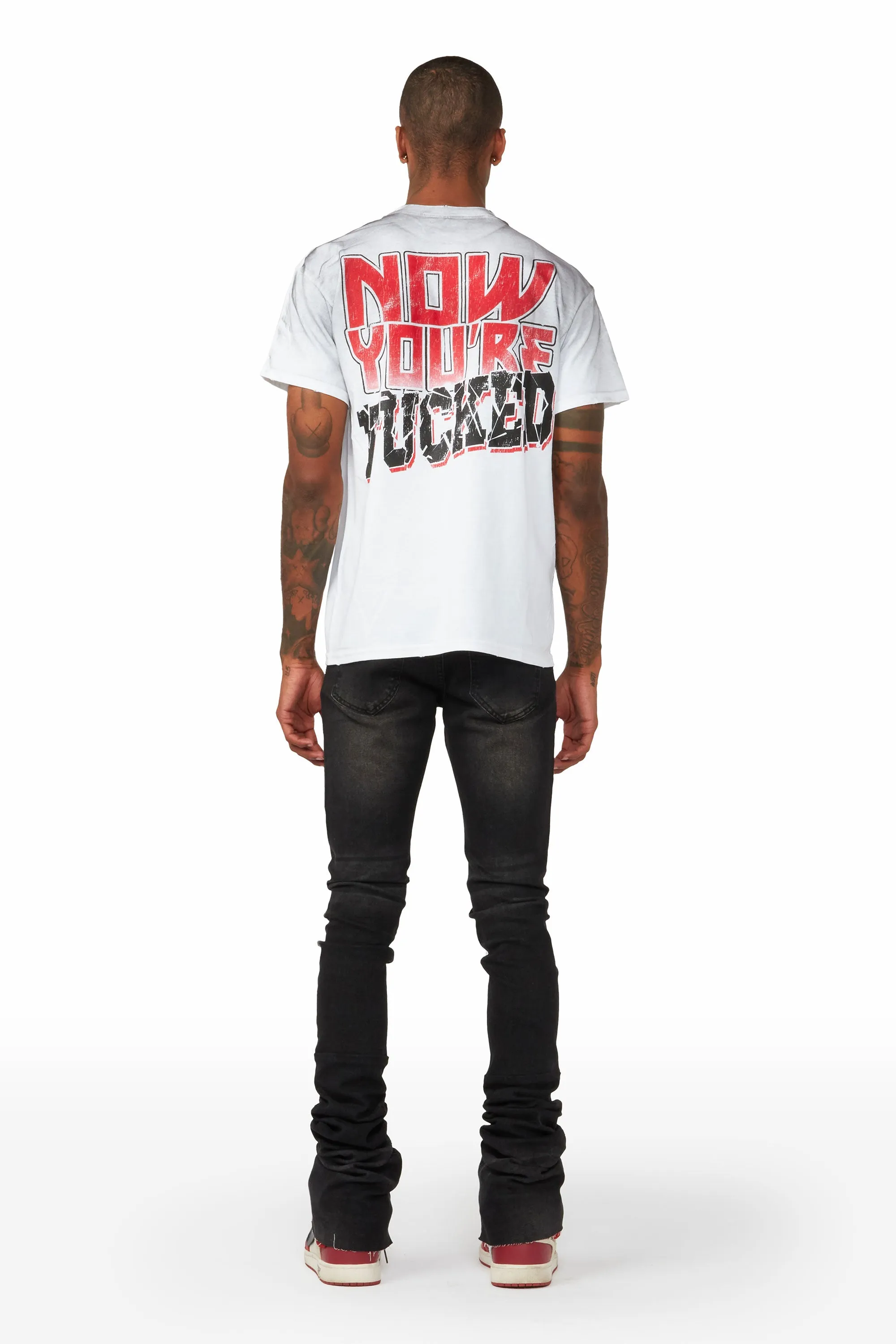 Fuhkt White Graphic T-Shirt sold by Rockstar Original product image thumbnail 5