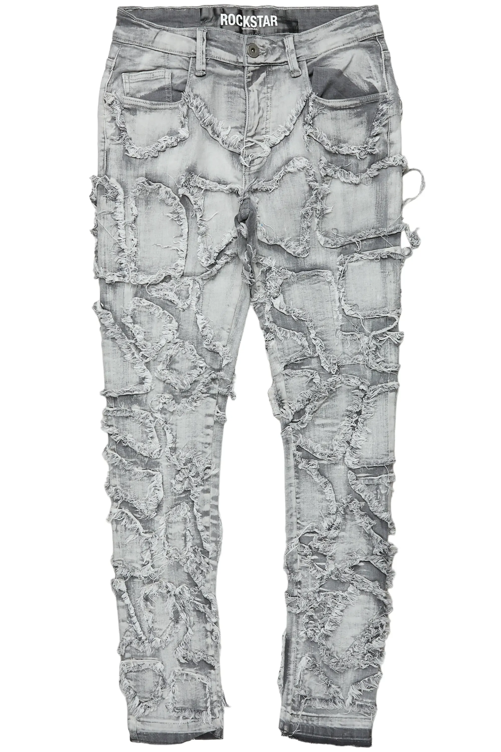 Hakim Grey Patchwork Skinny Fit Jean sold by Rockstar Original product image thumbnail 2