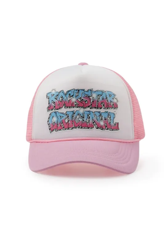 Quinton White/Light Pink Trucker Hat sold by Rockstar Original