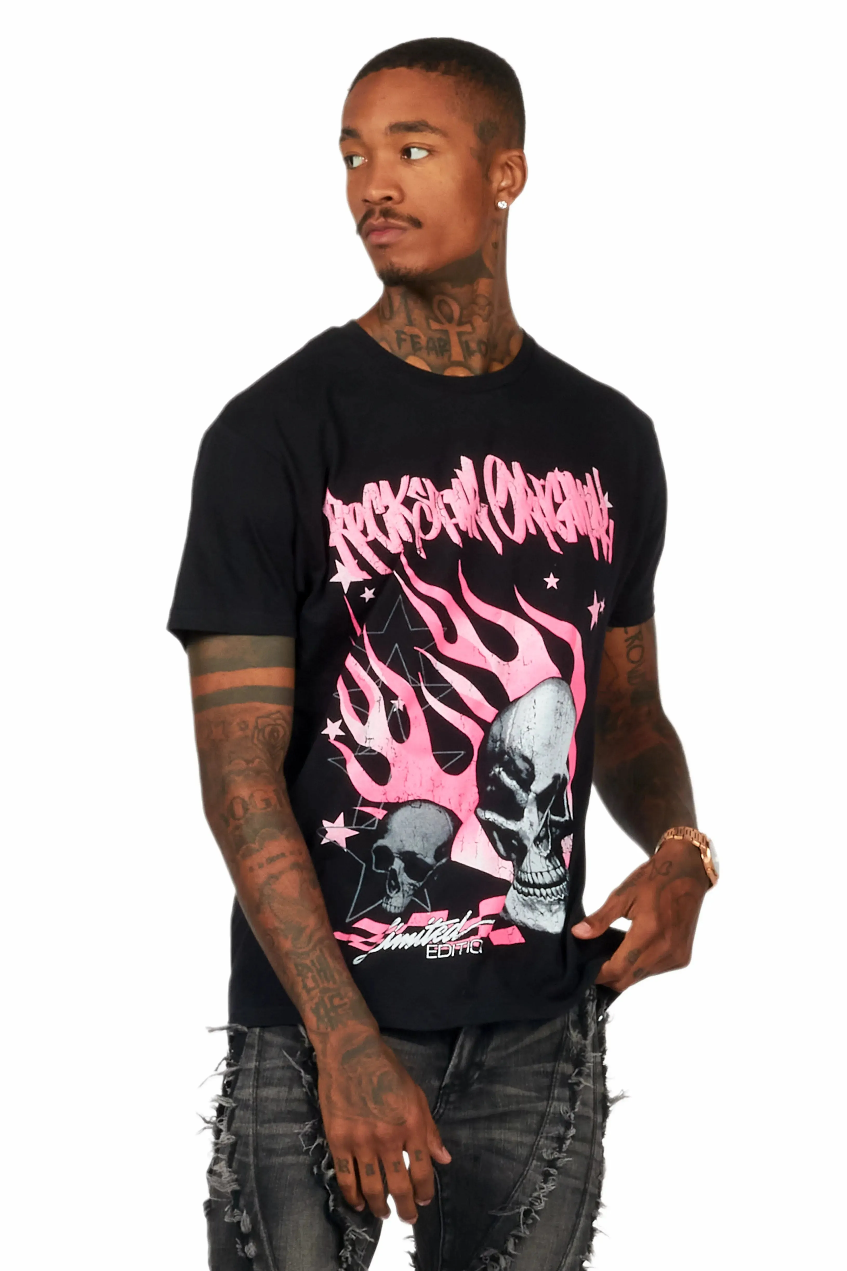 Anneso Black Graphic T-Shirt sold by Rockstar Original product image thumbnail 4