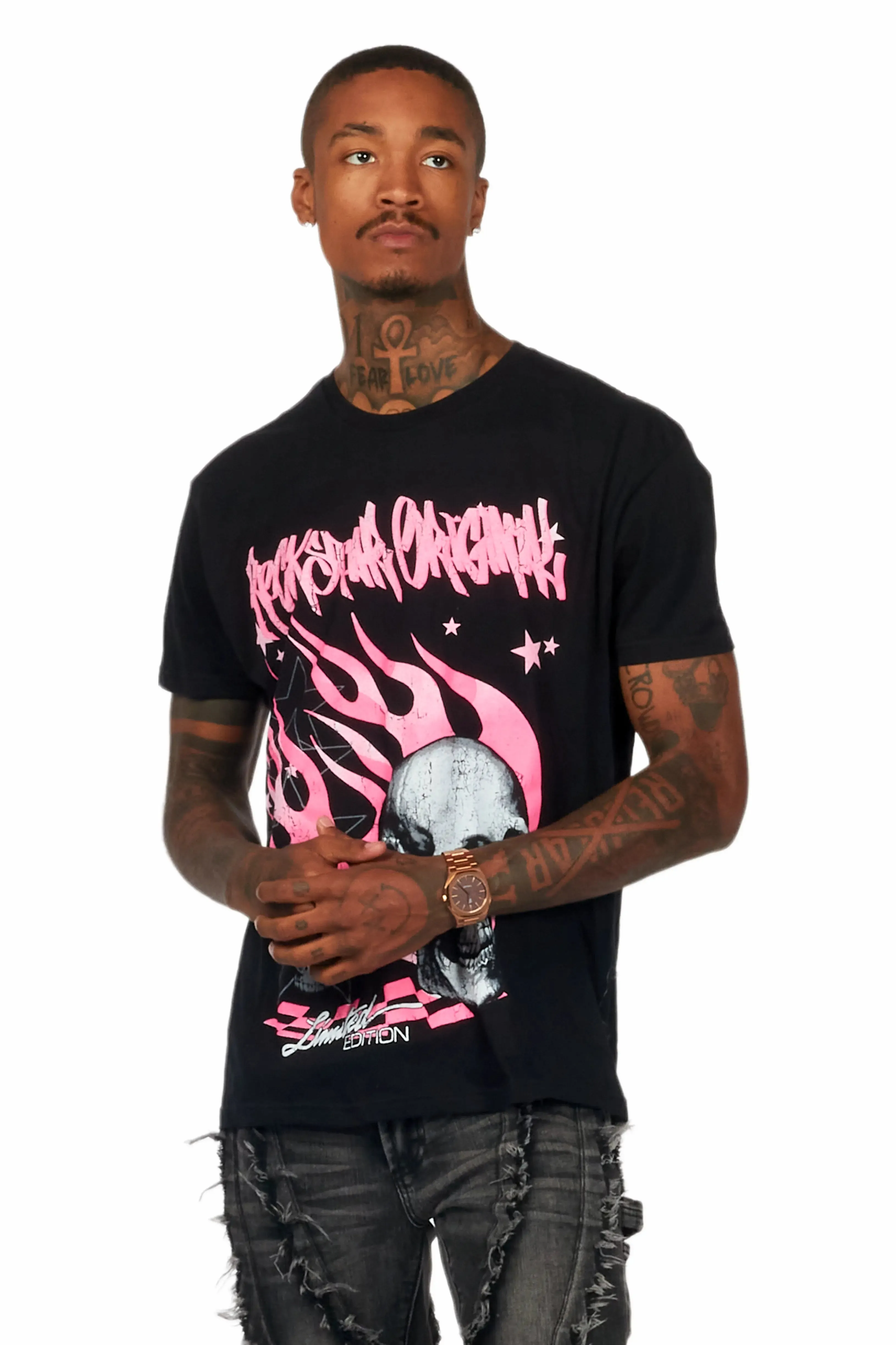 Anneso Black Graphic T-Shirt sold by Rockstar Original product image thumbnail 5