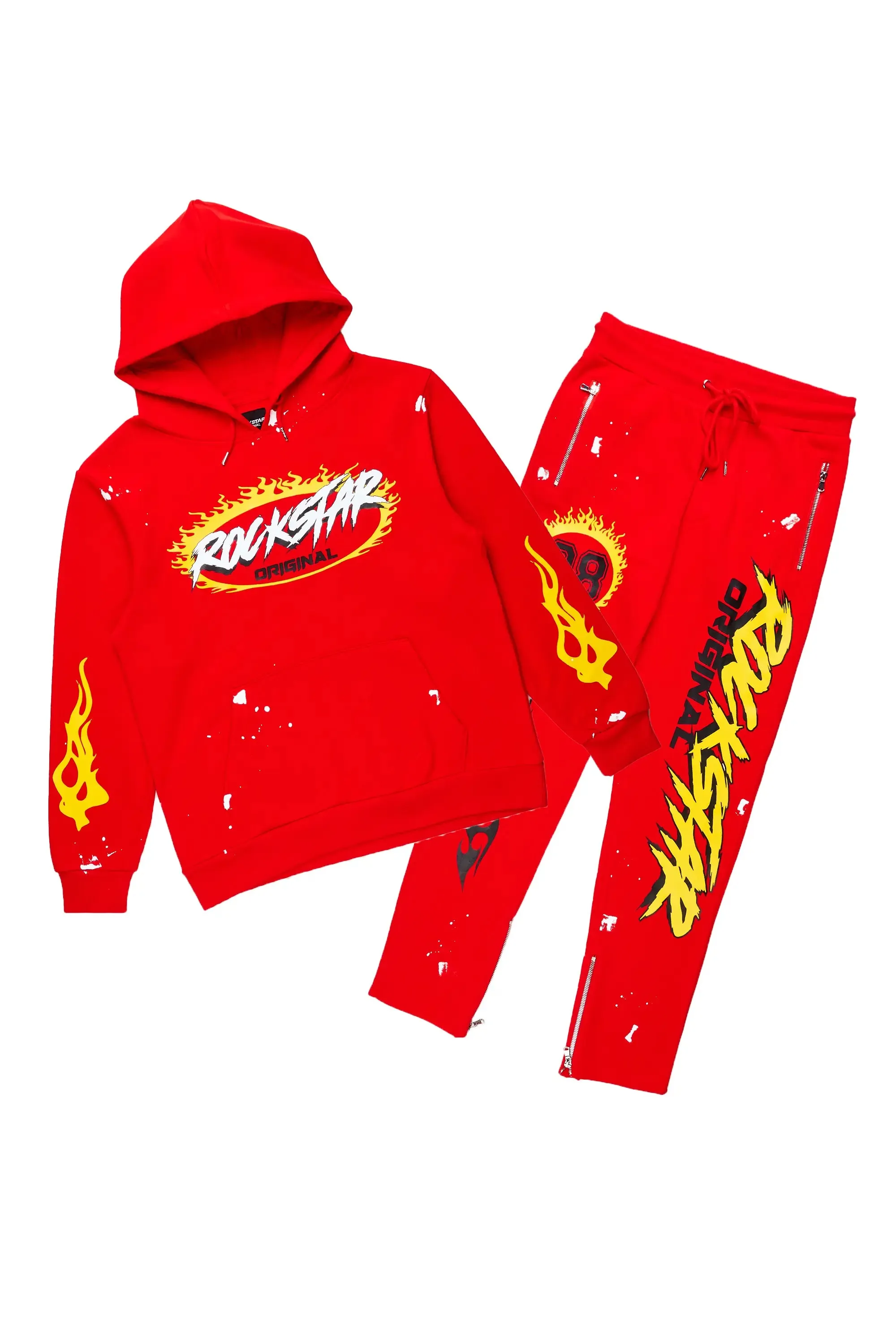 Draven Red Slim Fit Track Set sold by Rockstar Original product image thumbnail 2