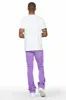 Smitty Purple/White T-Shirt/Stacked Flare Pant Set sold by Rockstar Original