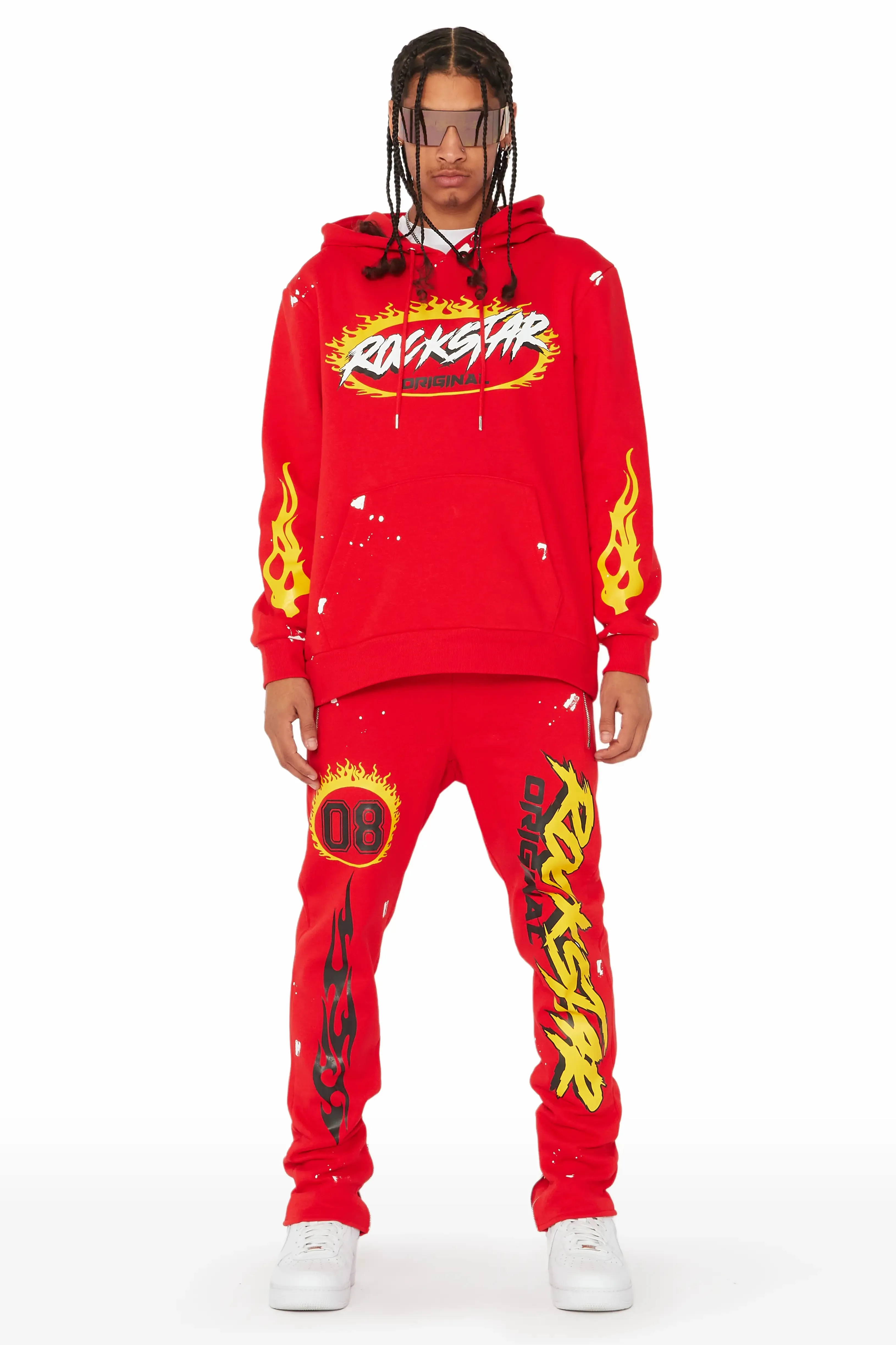 Draven Red Slim Fit Track Set sold by Rockstar Original