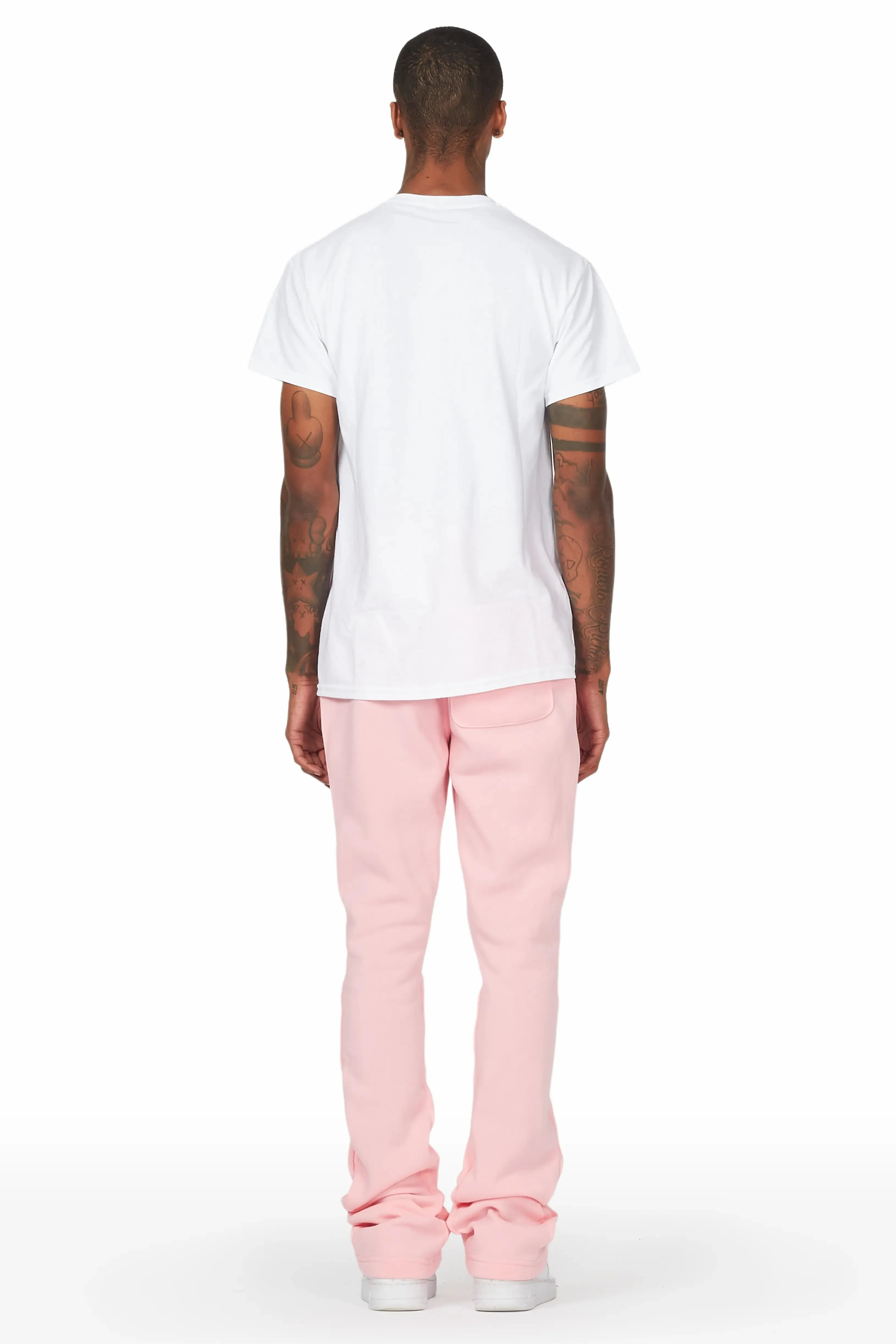 Angelo Pink Patchwork Stacked Flare Pants sold by Rockstar Original product image thumbnail 5