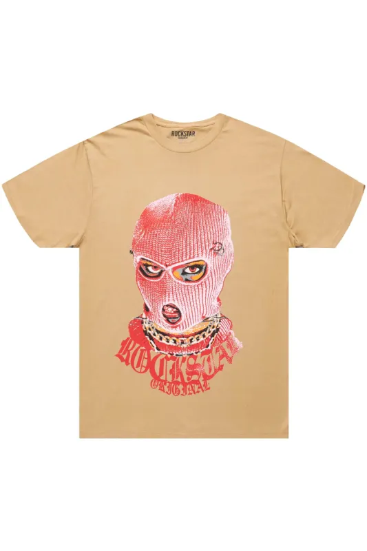 Murdra Beige Graphic T-Shirt sold by Rockstar Original