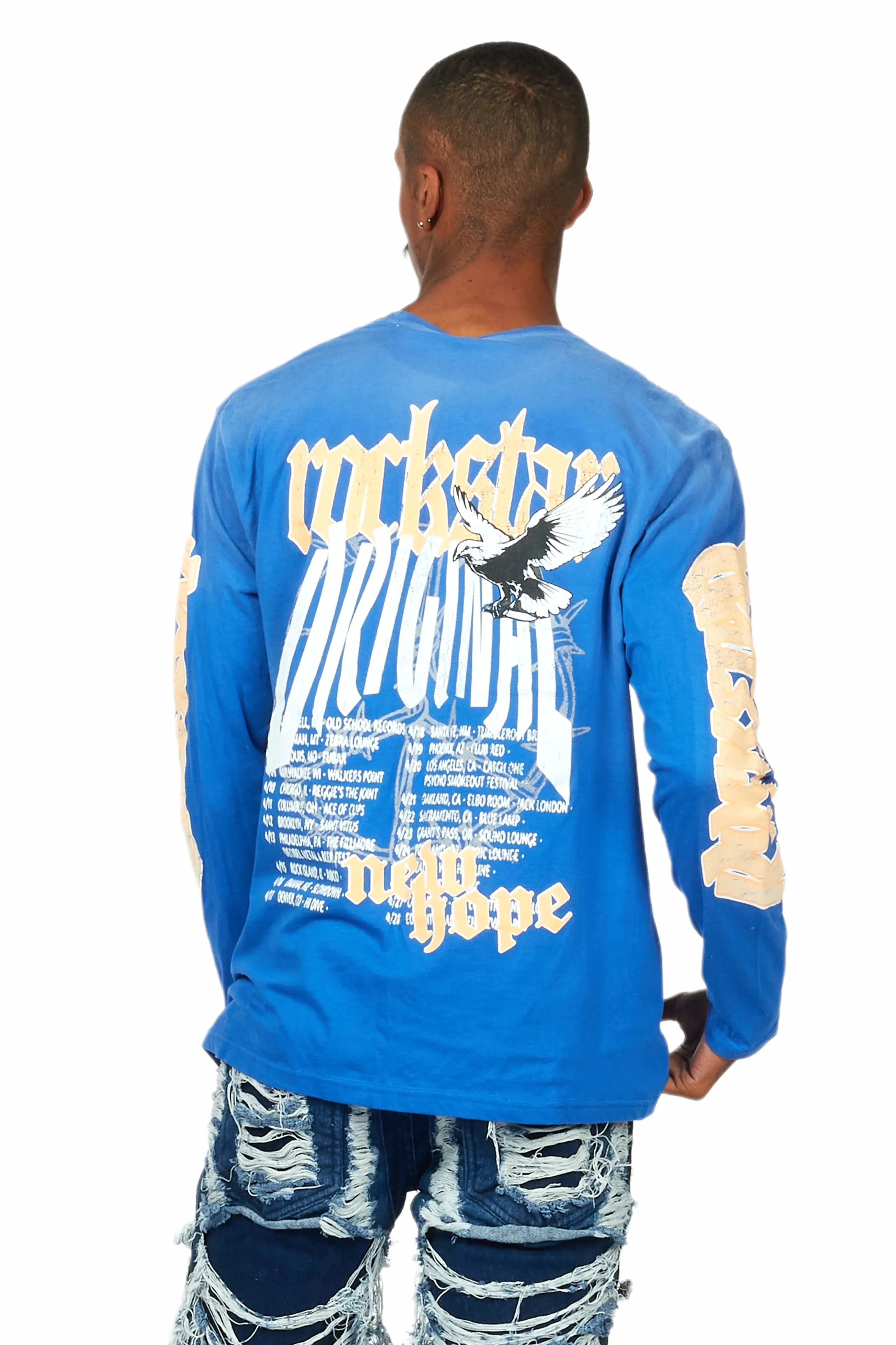 Burial Royal Blue Long Sleeve Graphic T-Shirt sold by Rockstar Original product image thumbnail 4