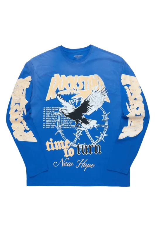 Burial Royal Blue Long Sleeve Graphic T-Shirt sold by Rockstar Original