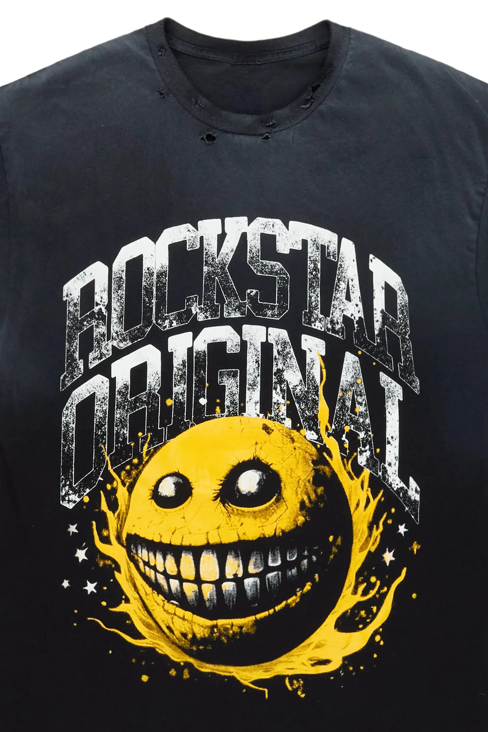 Chuffed Black Oversized Graphic T-Shirt sold by Rockstar Original product image thumbnail 3