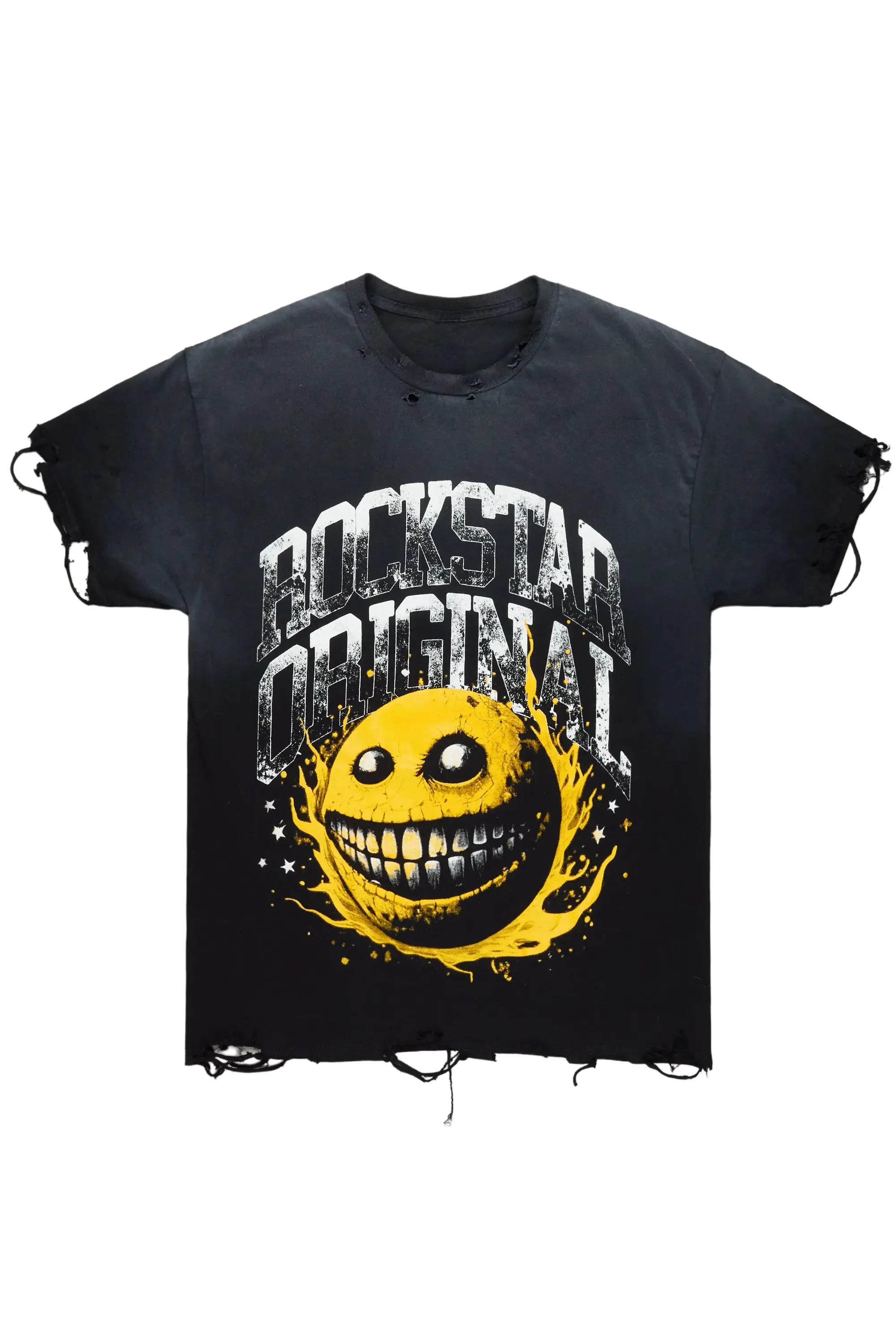 Chuffed Black Oversized Graphic T-Shirt sold by Rockstar Original