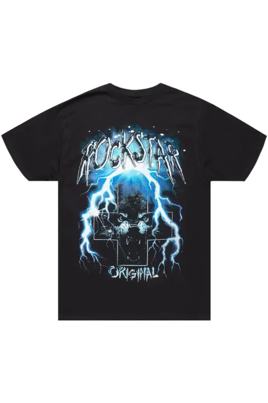 Sabria Black Oversized T-Shirt sold by Rockstar Original