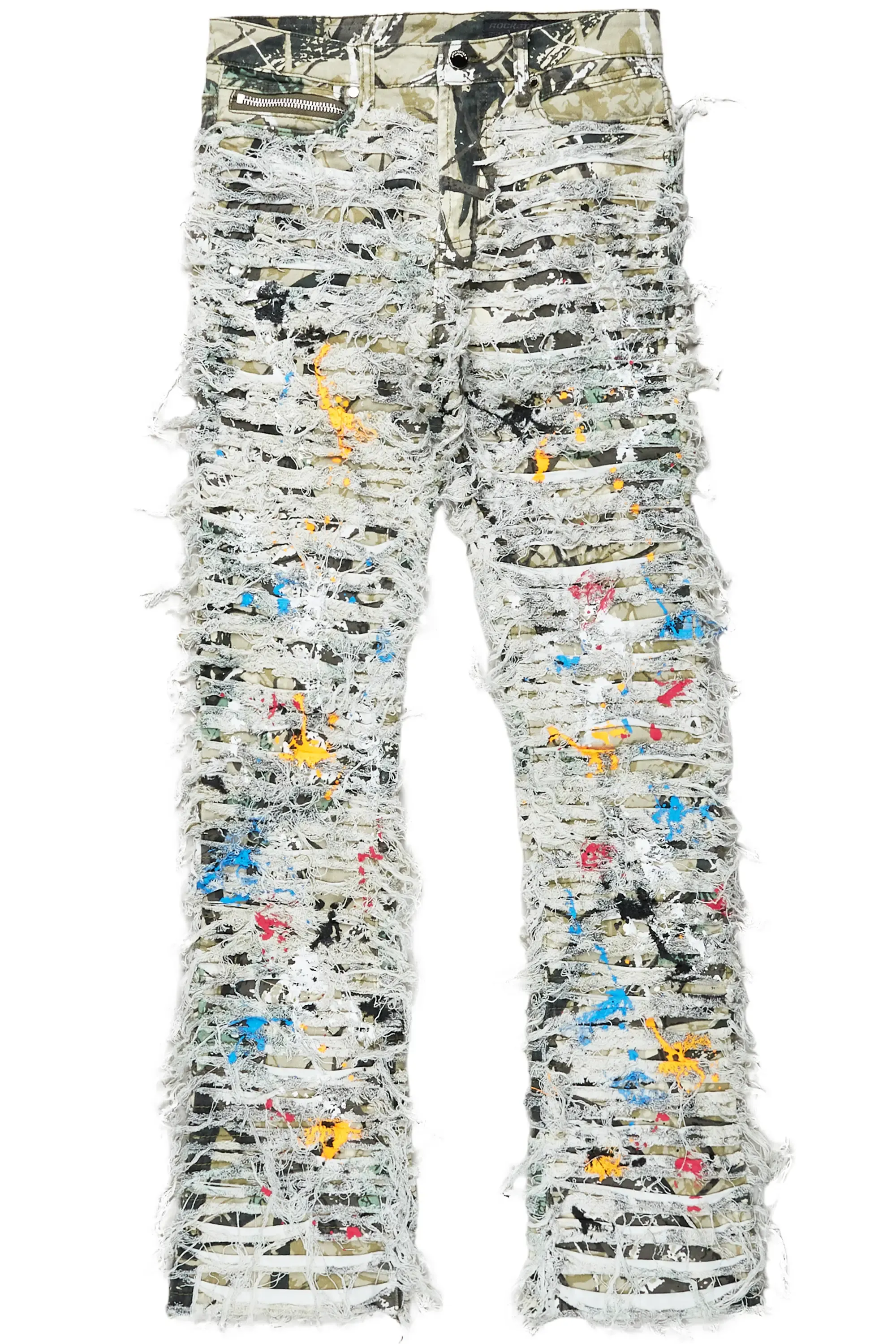 Parish Tree Camo Painter Stacked Flare Jean sold by Rockstar Original product image thumbnail 2