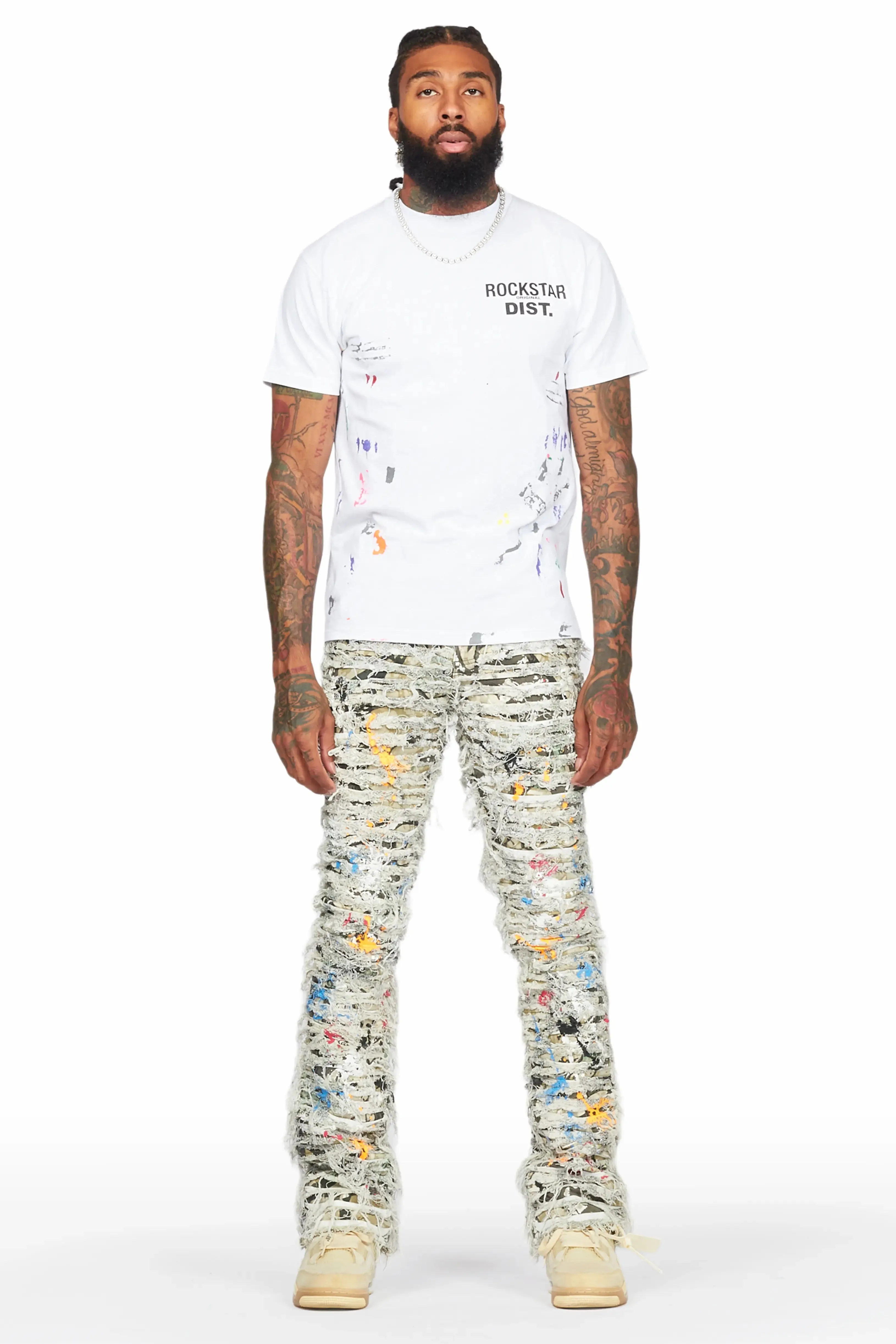 Parish Tree Camo Painter Stacked Flare Jean sold by Rockstar Original product image thumbnail 3