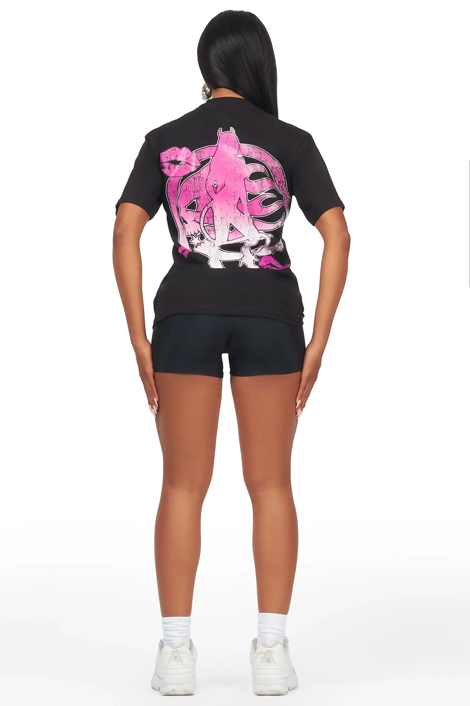 Sonya Black Oversized T-Shirt sold by Rockstar Original product image thumbnail 4